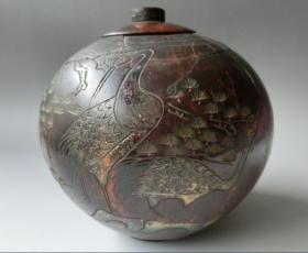 松鹤延年、鹤舞祥瑞、巧雕精刻的民国椰壳茶叶罐