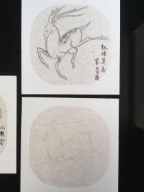 团面 装饰画 及绘画底版 三张