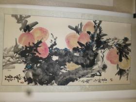 吉林著名画家张德君（笔名老枫）：福寿图一幅