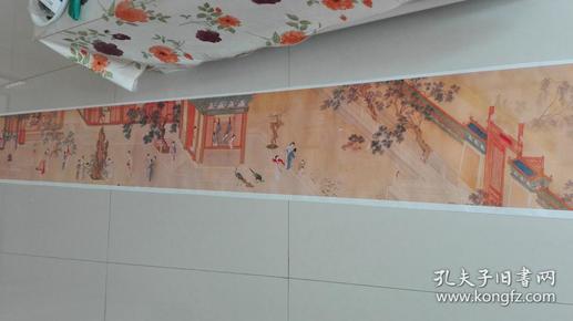 宣纸微喷 明代 仇英  汉宫春晓图 北京故宫博物院30.6x646cm 高仿真复制仿古画