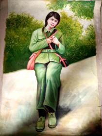 乡下收的一副名人油画2