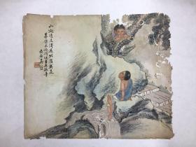 疑是梦境回童年：民国画家 吴鸿（志南） 写意人物画“山间嬉戏图”一幅（纸本托片，约0.8平尺；钤印：宾道）：在古代，儿童生活习惯会被诗人画家记录下来，用以表示某些事物。此画笔触细腻空灵，笑语水长越清嘉，观之令人感慨岁月流逝、人生无常。今天适逢“六一儿童节”，此画倒也应景。我们每个人无论什么年龄都是人生四季岁月中奔跑求索的儿童，每天都在长大，未来无可限量。祝愿每个人忘却烦恼，笑口常开！