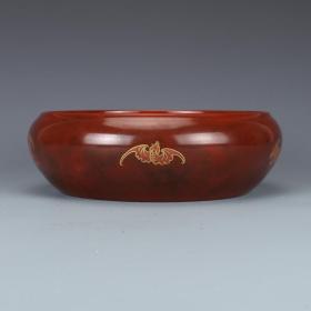 ★特价秒杀4500元★精品瓷器■【★★清乾隆木纹釉描金龙纹洗