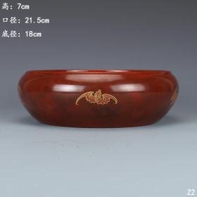 ★特价秒杀4500元★精品瓷器■【★★清乾隆木纹釉描金龙纹洗