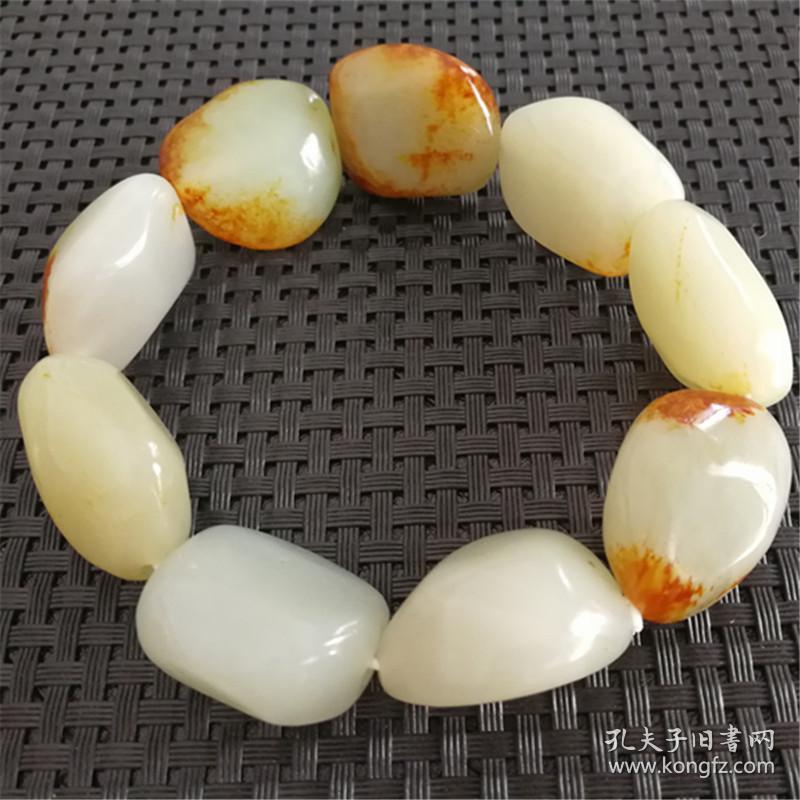 天然和田玉原石随形霸气男手串手链玉器礼品文玩饰品特价