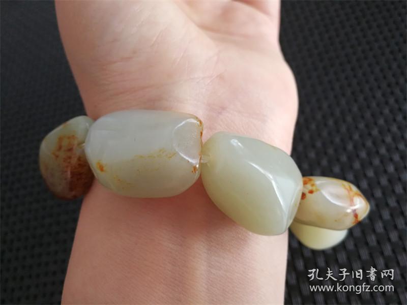天然和田玉原石随形霸气男手串手链玉器礼品文玩饰品特价