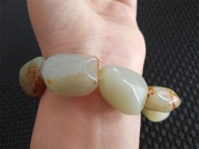 天然和田玉原石随形霸气男手串手链玉器礼品文玩饰品特价