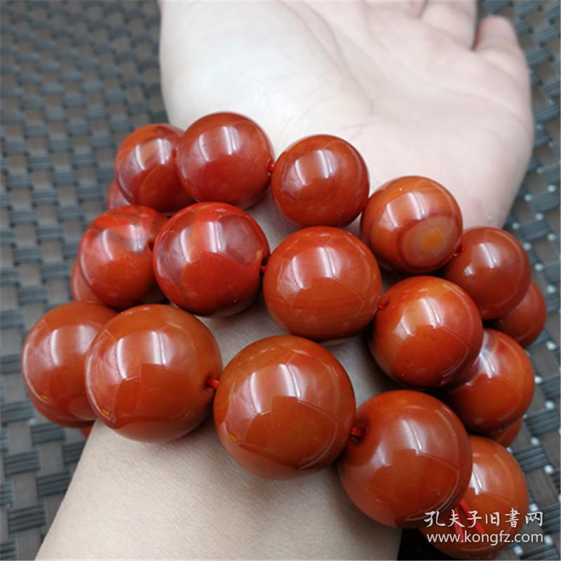天然红玛瑙圆珠手链手串文玩男霸气款饰品生日礼品20毫米特价