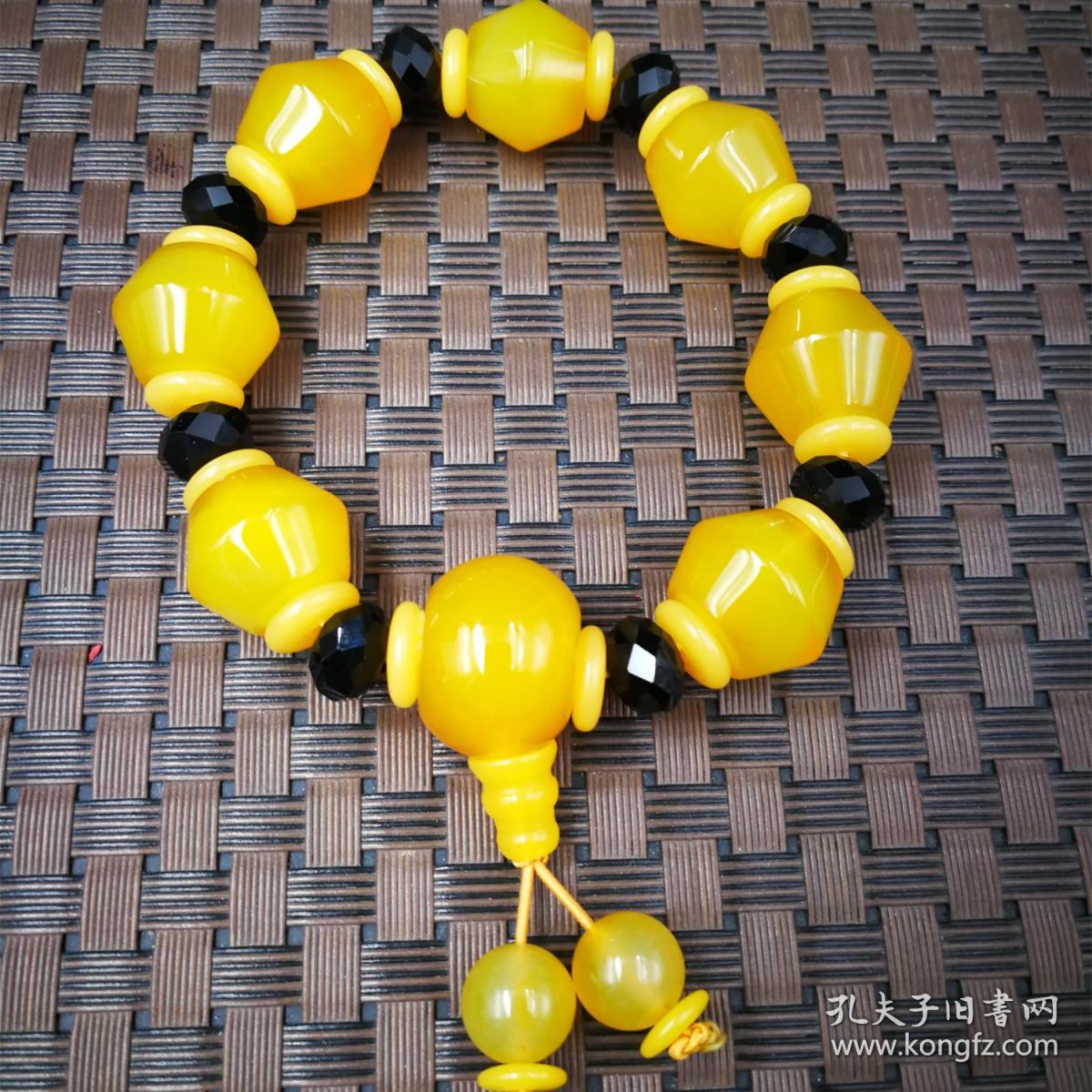 天然玛瑙黄玉髓手链三通佛头款男女款手链玉器礼物饰品特价