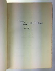 【赛珍珠纪念馆】 赛珍珠签名本,小说《儿子们》/1932年1版/Sons
