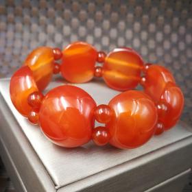 天然红玛瑙片片款手链手排遮疤痕手串女款特价玉器礼物时尚饰品