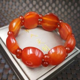 天然红玛瑙片片款手链手排遮疤痕手串女款特价玉器礼物时尚饰品