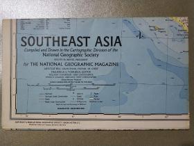 National Geographic国家地理杂志地图系列之1968年12月 Southeast Asia 东南亚地图