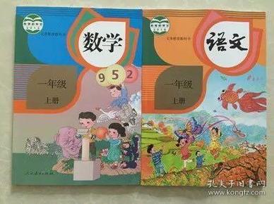 人教版小学语文一年级上册 语文数学 全套2本