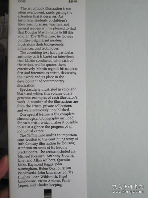 The Telling Line: Essays on Fifteen Contemporary Book Illustrators（英语原版 精装本）故事主线：15位当代图书插画家的随笔