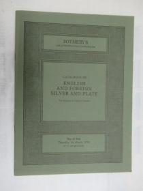 Sotheby's |Catalogue of English and Foreign Silver and Plate(苏富比 英国和外国银盘目录)