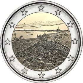 芬兰2018年科里国家公园2欧元纪念币 外国钱币硬币全新UNC