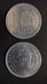 现货西班牙1比塞塔硬币 50枚散装 年份随机发货 大