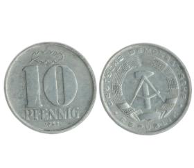 现货民主德国10芬尼硬币 50枚散装 年份随机发货