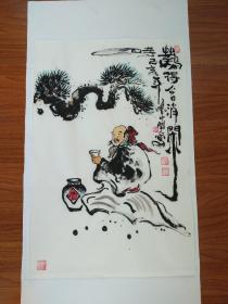 甘凤豪国画作品。难得今日消闲。