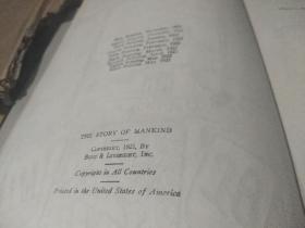 罕见1921年版本 精装插图版 The story of mankind 人类的故事 Hendrik Willem Van Loon 房龙亲笔手绘 插图巨多】16开 厚489页