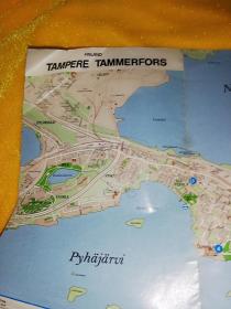 【外国原版/便携地图】FINLAND TAMPERE TAMMERFORS