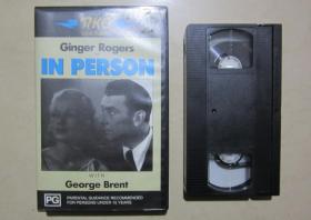 国外原版录像带 IN PERSON  女主角Ginger Rogers（金吉·罗杰斯）  男主角GEORGE BRENT （乔治.布伦特）黑白老电影 非常难得 播放正常 二手物品卖出不退不换