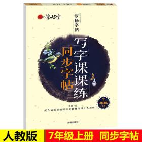 写字课课练同步字帖 7年级上 人教版 七年级青少年描红本 中学生硬笔书法入门教材 钢笔楷书罗扬 铅笔正楷临摹字帖正版