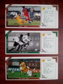 四川全兴足球队纪念卡，全套12张，另加一张球迷卡通卡，共13张，全兴 足球队