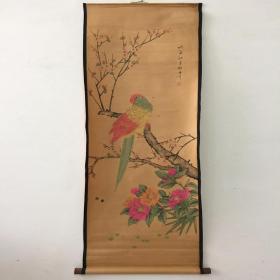 仿古名人书法字画中堂画中式家居客厅装饰画挂画软装郎世宁一鸟图家居软装