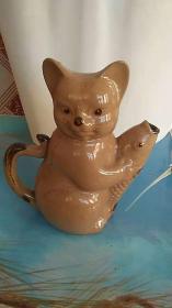小猫 瓷器  茶壶 摆件