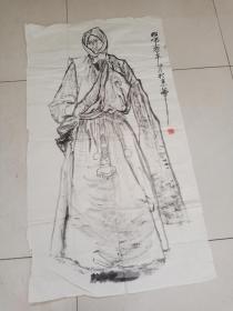 长江人物画一分6平尺保真