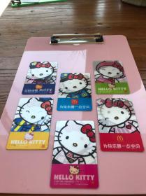 麦当劳Hello Kitty麦乐卡6张一套齐