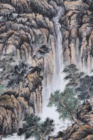 师从于莫小杰等、著名画家 廉奉公 水墨画作品《山水有情》一幅（纸本软片，约8平尺；作品由《中国美术市场报》直接得自于艺术家本人） HXTX100061