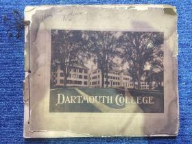 【铁牍精舍】【影像精品】民国早期美国刊《达特茅斯学院》画册，24x20cm。达特茅斯学院（Dartmouth College）成立于1769年，是美国历史最悠久的世界顶尖学府，也是闻名遐迩的私立八大常春藤联盟之一。坐落于新罕布什尔州的汉诺佛（Hanover）小镇。依照利扎维洛克牧师当初成立这个学校的目的，是为了培养当地印第安部落的年轻人和年轻白人。其本科生入学竞争非常激烈，本科生入学率仅为10.3