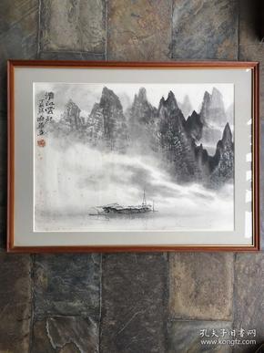 著名画家白晓军漓江山水画，广西师范大学副校长，桂林市美术家协会主席、桂林中国画院副院长