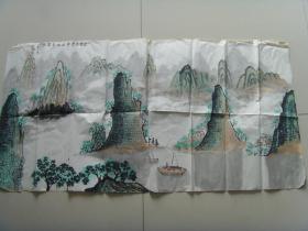 宁淑清：书法： "水作青罗带,山如碧玉簪"