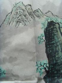 宁淑清：书法： "水作青罗带,山如碧玉簪"