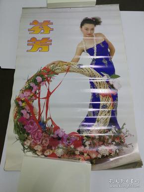 老挂历 1991年 美女明星塑纸挂历：芬芳