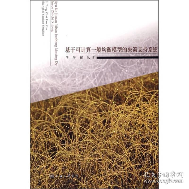 基于可计算一般均衡模型的决策支持系统