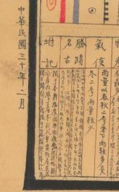 【提供资料信息服务】民国三十年（1941年）《江北县图》（江北县老地图、江北老地图、江北县地图、重庆老地图、重庆市老地图、重庆市地图）原图高清复制。重庆市重要历史变迁史料，江北县地理地名历史变迁重要史料。图下方附县治资料，内容十分丰富，左上附县城街巷图。此图规整，色彩鲜明，非常好。原图高清复制。裱框后，研究、阅览装饰极佳。