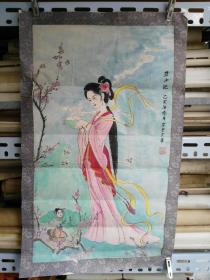 李恒人物画 仕女图 国画一张 如图     货号CC6