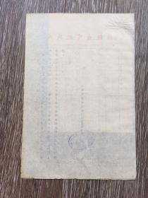 北京学习书店1950年账本（2张印花税票、人教社节约检查委员会公函1封）