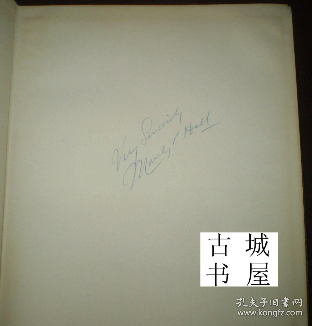 稀缺，签名版《玫瑰十字会象征与哲学百科全书》大量黑白插图，1952年出版，精装