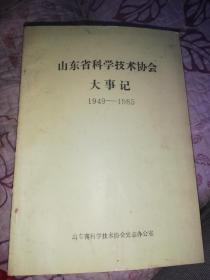 山东省科学技术协会大事记(1949一1985)