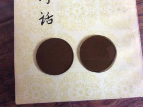 一对老的眼镜片【茶色】请看图，看好下单以免纠纷，易碎品不退换，只能发快递
