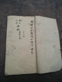 手抄本家谱，国贵公派兴逵公位下世系。