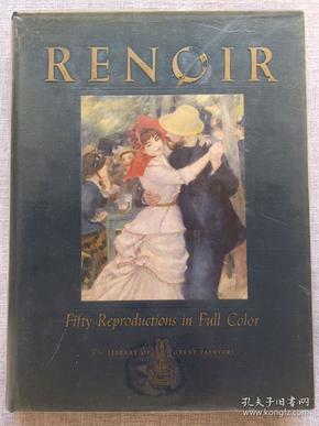 Renoir,Fifty Reproductions in Full Color,The library of great painters