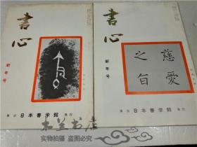 原版日本日文 書心 新年号二本 龙藏寺碑 殷代金文 昭和44年 东京日本書学館發行 平裝16开