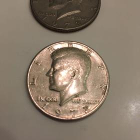 美国发货 肯尼迪半美元/五十美分硬币1972年费城铸币局铸造轻微流通币